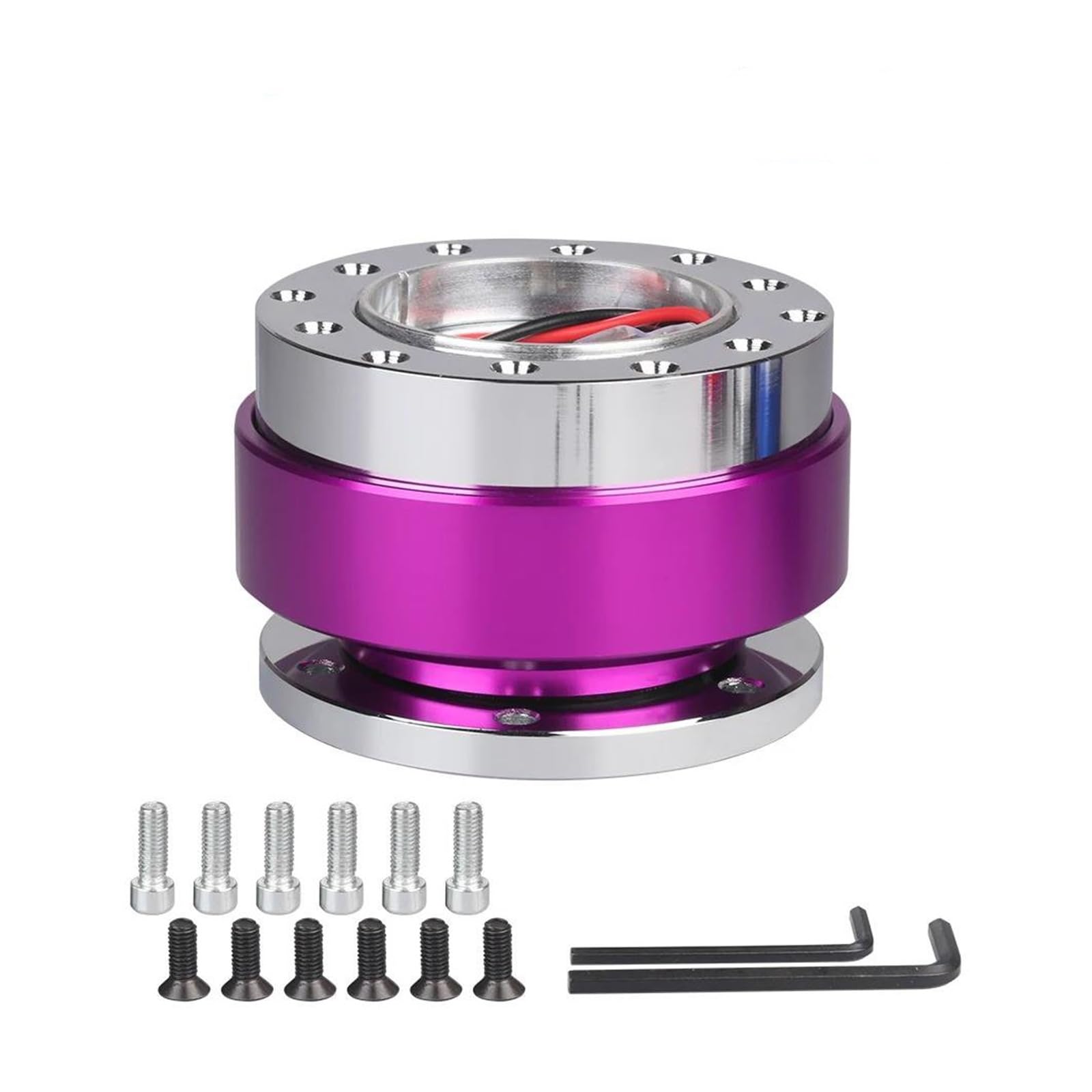 ONDAWR Autolenkrad Universal Nabenadapter 6 Loch Autotuning Lenkrad Schnellspann Nabenadapter Snap Off Boss Kit Autozubehör Steuerschalter Winkelsensor(LILA) von ONDAWR