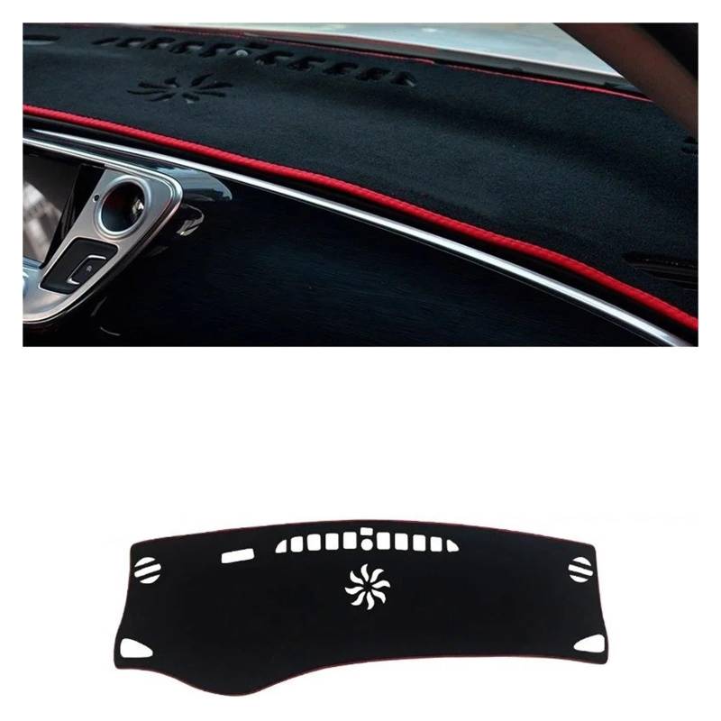 Armaturenbrett-Matte Für Buick Für Envision 2014-2021 LHD Auto Dashboard Vermeiden Licht Pad Instrument Plattform Schreibtisch Abdeckung Matte Nicht-Slip Teppiche Armaturenbrett Abdeckung(Red Side) von ONETREND