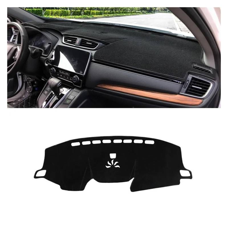 Armaturenbrett-Matte Für CR-V Für CRV 2017 2018 2019 2020 2021 2022 Auto Dashboard Abdeckung Sonnenschutz Matten Vermeiden Licht Pads Anti-uv Teppiche Armaturenbrett Abdeckung(Black LHD) von ONETREND