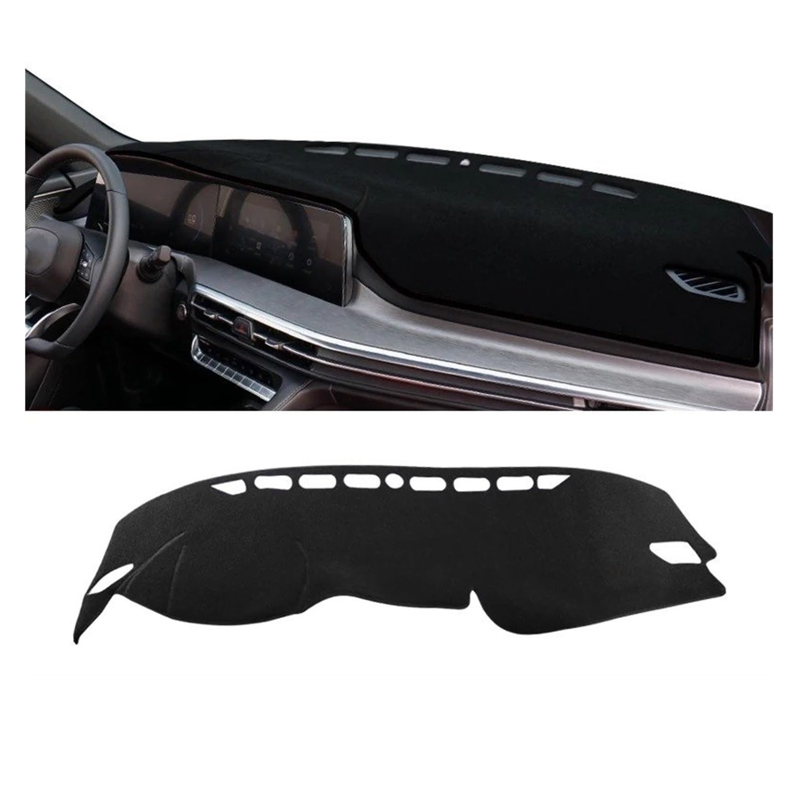 Armaturenbrett-Matte Für Changan CS35 Plus 2021 2022 2023 LHD Auto Dashboard Abdeckung Vermeiden Licht Pad Sonnenschutz Anti-Uv Teppiche Nicht-Slip Fall Matte Armaturenbrett Abdeckung(A Black Side) von ONETREND