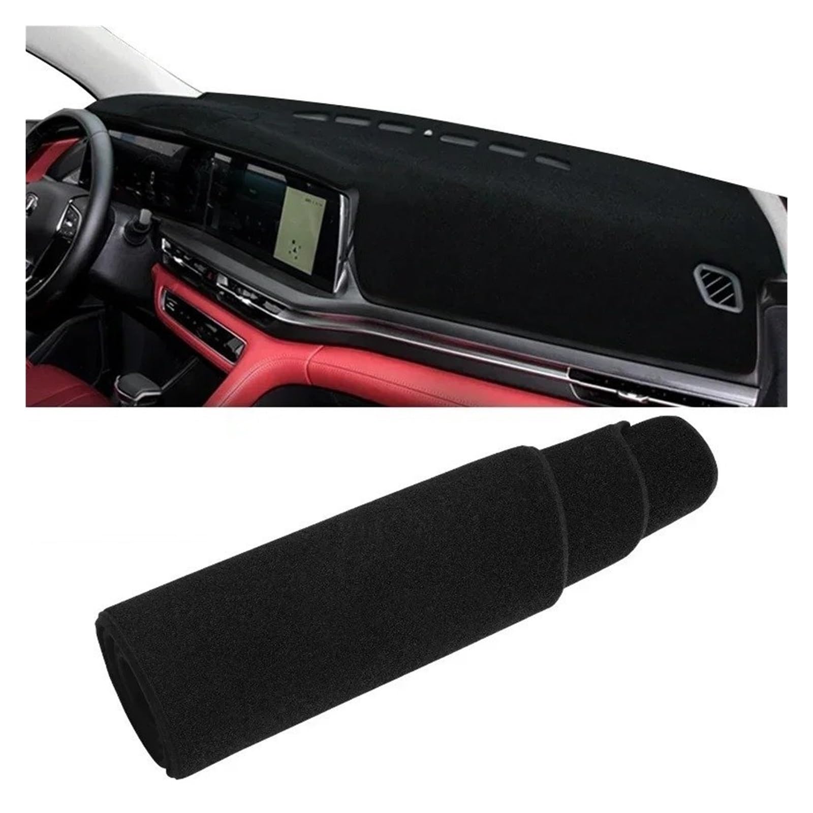 Armaturenbrett-Matte Für Changan CS75 Plus 2020 2021 2022 Auto Dashboard Abdeckung Dash Matte Sonnenschutz Nicht-Slip Pad Innen Zubehör Armaturenbrett Abdeckung(A Black Side) von ONETREND