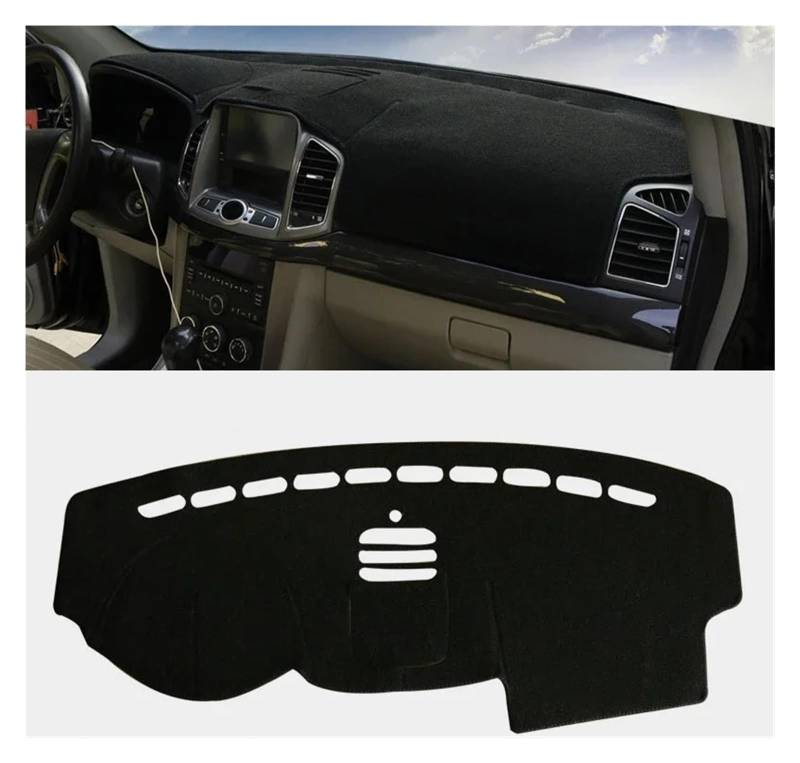 Armaturenbrett-Matte Für Chevrolet Für Captiva 2006-2019 Auto Dashboard Vermeiden Licht Pad Instrument Plattform Schreibtisch Abdeckung Matte Teppiche Trim Armaturenbrett Abdeckung(LHD Black Side) von ONETREND
