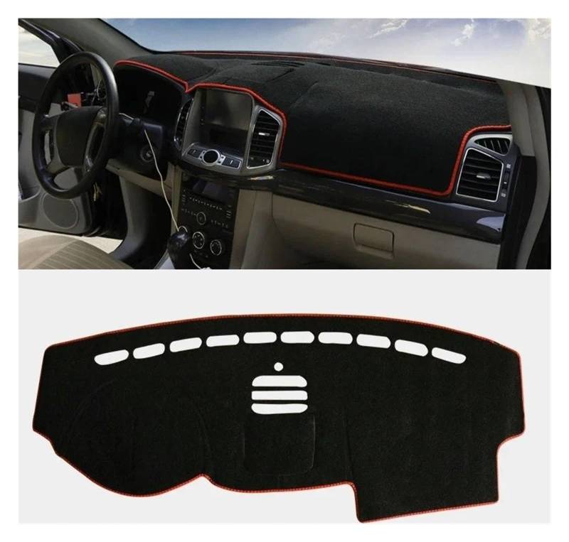 Armaturenbrett-Matte Für Chevrolet Für Captiva 2006-2019 Auto Dashboard Vermeiden Licht Pad Instrument Plattform Schreibtisch Abdeckung Matte Teppiche Trim Armaturenbrett Abdeckung(LHD Red Side) von ONETREND