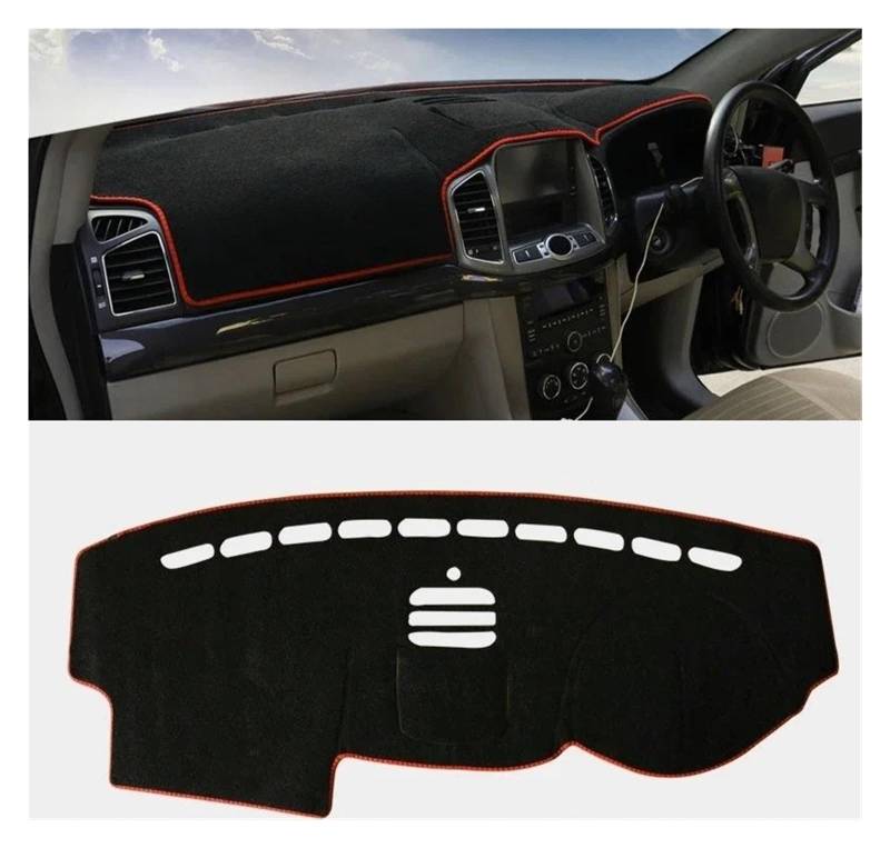 Armaturenbrett-Matte Für Chevrolet Für Captiva 2006-2019 Auto Dashboard Vermeiden Licht Pad Instrument Plattform Schreibtisch Abdeckung Matte Teppiche Trim Armaturenbrett Abdeckung(RHD Red Side) von ONETREND