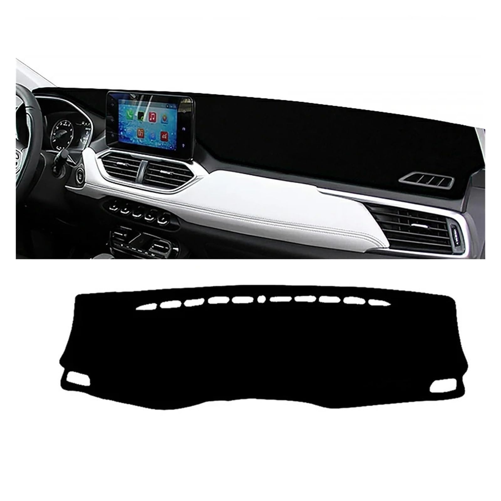 Armaturenbrett-Matte Für Chevrolet Für Captiva 2019 2020 2021 2022 2023 Auto Dashboard Abdeckung Matte Dash Board Sonnenschutz Pad Instrument Teppiche Armaturenbrett Abdeckung(A Black Side) von ONETREND