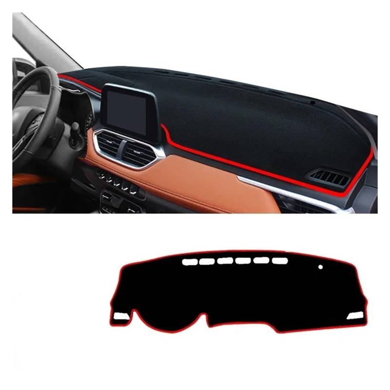 Armaturenbrett-Matte Für Chevrolet Für Groove 2021 2022 2023 Auto Dashboard Abdeckung Instrument Schreibtisch Sonnenschutz Matte Non-Slip Pad Zubehör Armaturenbrett Abdeckung(A Red Side LHD) von ONETREND