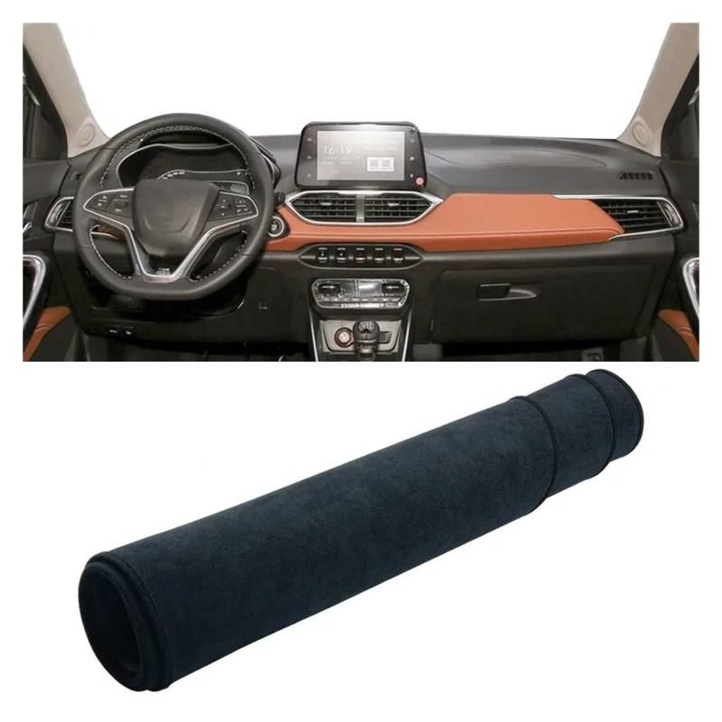 Armaturenbrett-Matte Für Chevrolet Für Groove 2021 2022 2023 Auto Dashboard Abdeckung Instrument Schreibtisch Sonnenschutz Matte Non-Slip Pad Zubehör Armaturenbrett Abdeckung(B Black LHD) von ONETREND
