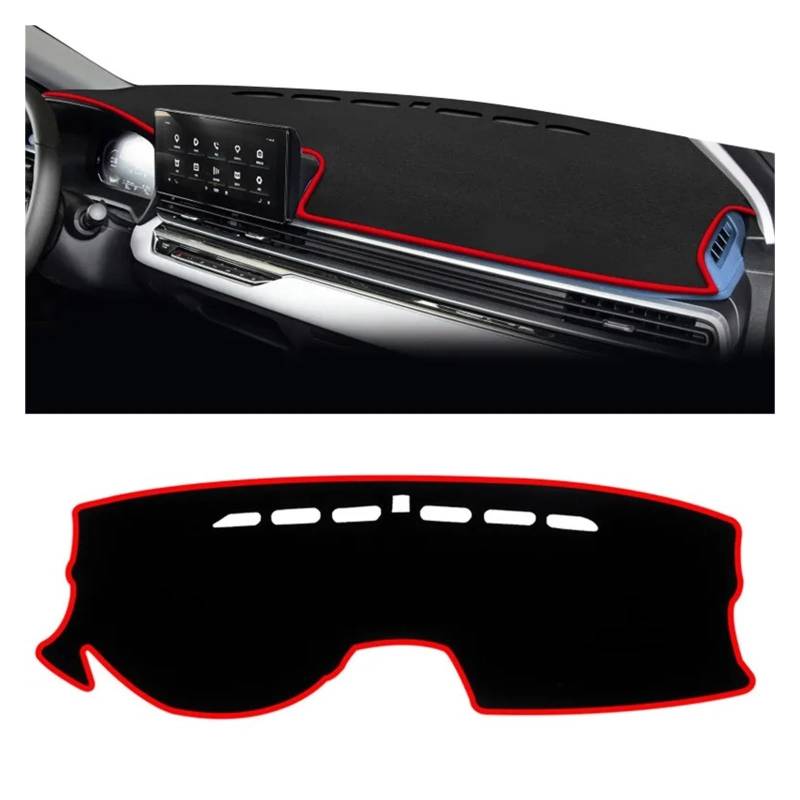 Armaturenbrett-Matte Für Geely Für EMGRAND 2022-2024 LHD Auto Dashboard Vermeiden Licht Pad Instrument Plattform Abdeckung rutschfeste Schutz Matte Zubehör Armaturenbrett Abdeckung(Red) von ONETREND