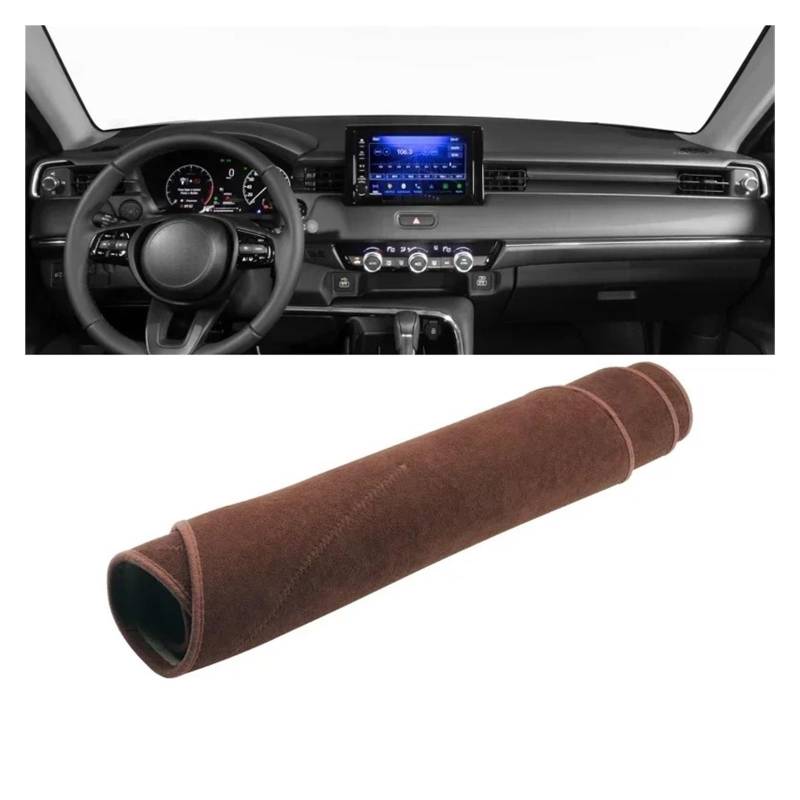 Armaturenbrett-Matte Für HR-V Für HRV Für Vezel 2021 2022 Auto Dashboard Abdeckung Dash Matte Sonnenschutz Instrument Panel Nicht-Slip Pad Zubehör Armaturenbrett Abdeckung(B Brown LHD) von ONETREND