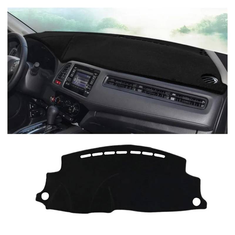 Armaturenbrett-Matte Für HRV Für HR-V 2015-2022 LHD Auto Dashboard Matte Abdeckung Anti-Slip Instrument Plattform Abdeckung Vermeiden Licht Pad Teppich Zubehör Armaturenbrett Abdeckung(Black Edge) von ONETREND