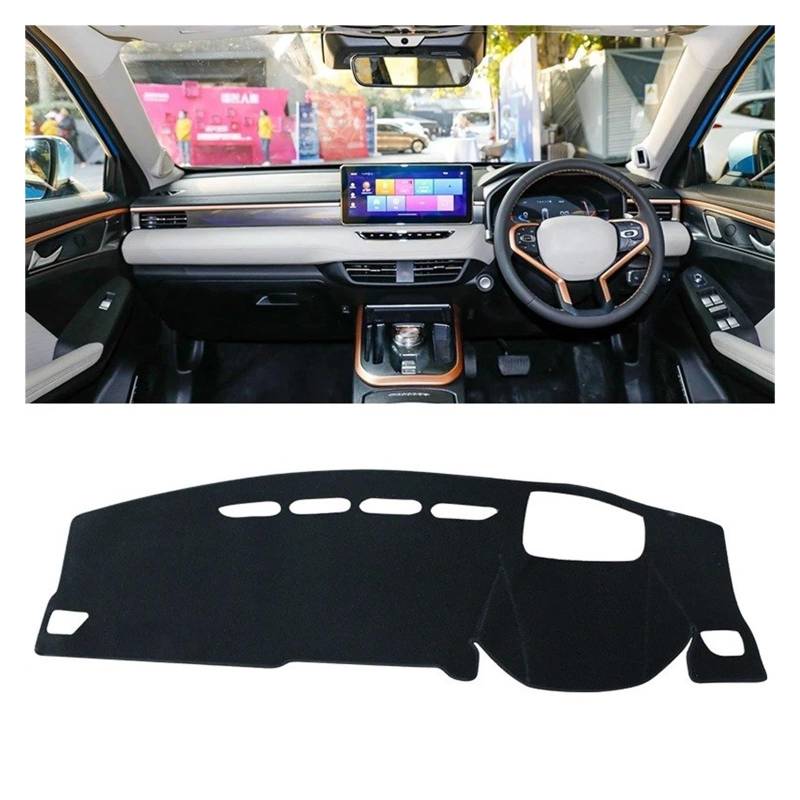 Armaturenbrett-Matte Für Haval Für Jolion 2021 2022 2023 2024 Auto Dashboard Abdeckung Sonnenschutz Pads Teppiche Instrument Panel Schreibtisch Anti-Uv Matten Fall Armaturenbrett Abdeckung(With HUD Bl von ONETREND