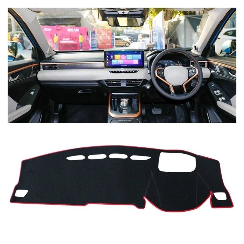 Armaturenbrett-Matte Für Haval Für Jolion 2021 2022 2023 2024 Auto Dashboard Abdeckung Sonnenschutz Pads Teppiche Instrument Panel Schreibtisch Anti-Uv Matten Fall Armaturenbrett Abdeckung(With HUD Re von ONETREND