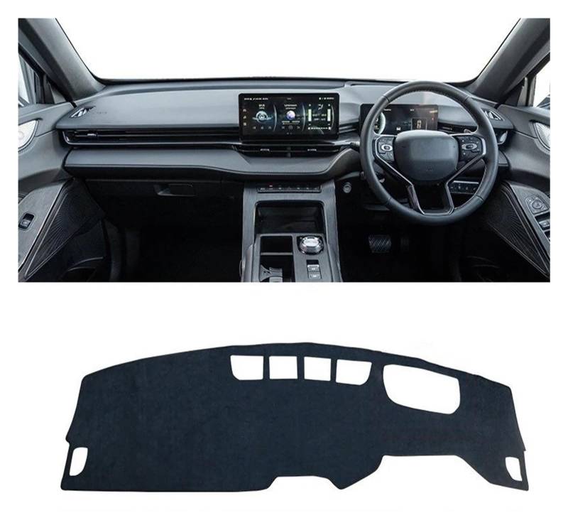 Armaturenbrett-Matte Für Haval H6 3rd Gen GT 2021 2022 2023 2024 Für PHEV Auto Dashboard Pad Instrument Plattform Schreibtisch Abdeckung Matte Anti-uv Teppich Armaturenbrett Abdeckung(B Black RHD) von ONETREND