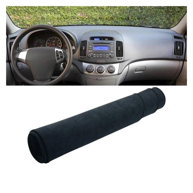 Armaturenbrett-Matte Für Hyundai Für Elantra HD 2007 2008 2009 2009 2010 Auto Dashboard Sun Shade Cover Instrument Panel Matte Nicht-Schlupf-Pad-Zubehör Armaturenbrett Abdeckung(B LHD Black) von ONETREND