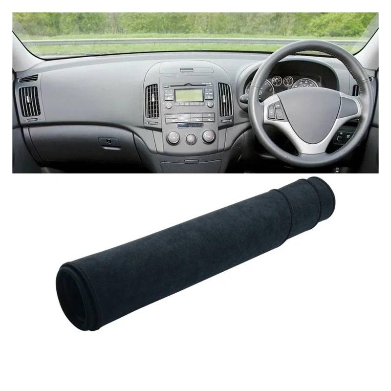 Armaturenbrett-Matte Für Hyundai Für Elantra HD 2007 2008 2009 2009 2010 Auto Dashboard Sun Shade Cover Instrument Panel Matte Nicht-Schlupf-Pad-Zubehör Armaturenbrett Abdeckung(B RHD Black) von ONETREND