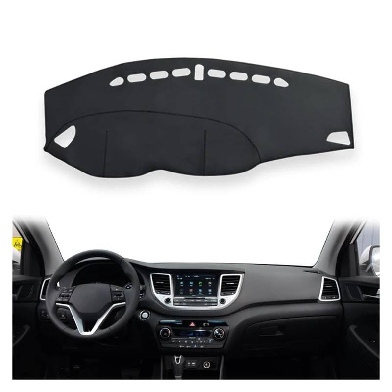Armaturenbrett-Matte Für Hyundai Für Tucson 2015-2020 LHD Auto Dashboard Abdeckung Matten Sonnenschutz Instrume Panel Zubehör Wasserdicht Armaturenbrett Abdeckung von ONETREND