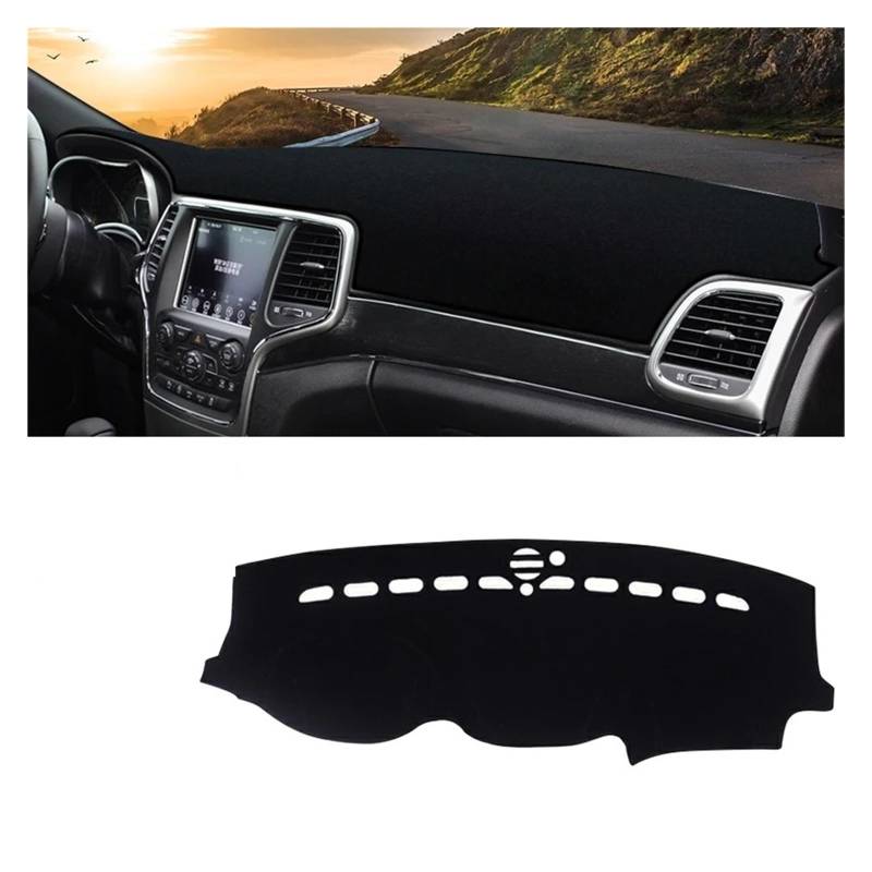Armaturenbrett-Matte Für Jeep Für Grand Für Cherokee WK2 2011-2020 Auto Zubehör Dashboard Abdeckung Vermeiden Licht Teppich Matte Armaturenbrett Abdeckung(A Black Side) von ONETREND