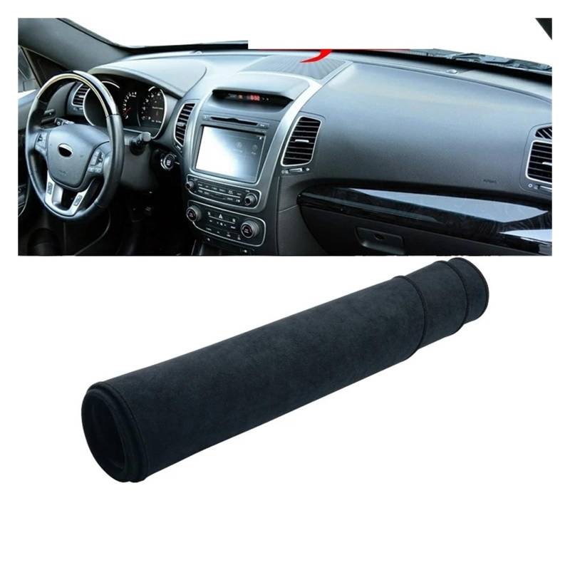 Armaturenbrett-Matte Für KIA Für Sorento 2 XM 2013 2014 Auto-Armaturenbrettabdeckung Vermeiden Sie Leichtmatten Anti-UV-UV-Slip-Pad-Instrumentenpaneel Teppiche Armaturenbrett Abdeckung(B Audio Black L von ONETREND