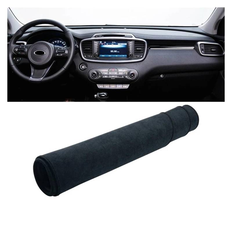 Armaturenbrett-Matte Für Kia Für Sorento 3 2015 2016 2017 2018 2019 2020 Auto Dashboard Matte Sonnenschutz Instrument Schreibtisch Abdeckung Zubehör Armaturenbrett Abdeckung(B LHD Black) von ONETREND