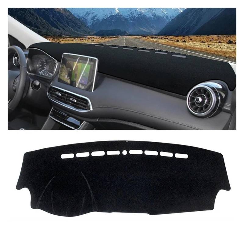 Armaturenbrett-Matte Für MG Für HS Für EHS Für PHEV 2018-2023 Auto Dashboard Abdeckung Matte Dash Board Sonnenschutz Pad Anti-Uv Nicht-Slip Fall Zubehör Armaturenbrett Abdeckung(A Black Side LHD) von ONETREND