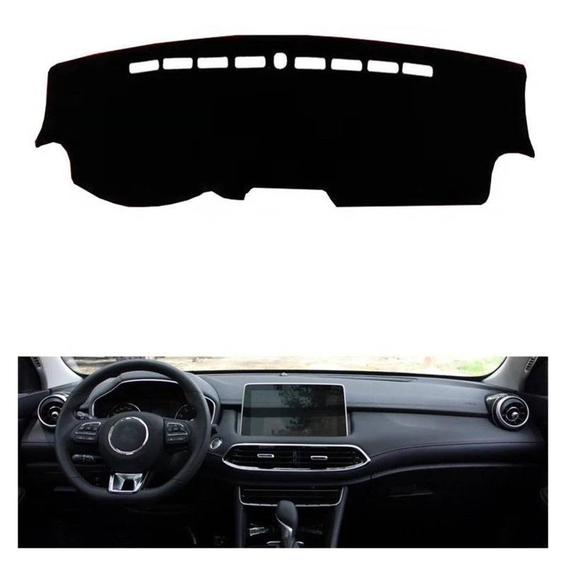 Armaturenbrett-Matte Für MG Für HS Für EHS Für PHEV 2018-2024 Auto Dashboard Abdeckung Dash Matte Sonnenschutz Instrument Schreibtisch Nicht-slip Pad Zubehör Armaturenbrett Abdeckung(Black Left side d von ONETREND