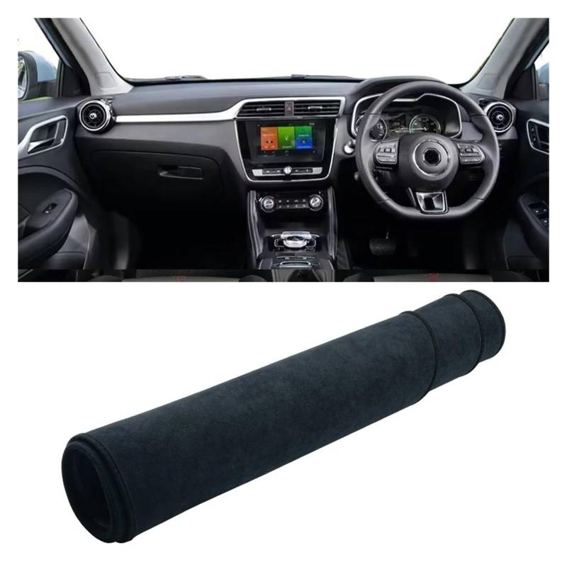 Armaturenbrett-Matte Für MG Für ZS Für EZS 2017 2018 2019 2020 2021 2022 Auto Dashboard Vermeiden Licht Pad Instrument Plattform Schreibtisch Abdeckung Matte Teppiche Armaturenbrett Abdeckung(B Black von ONETREND