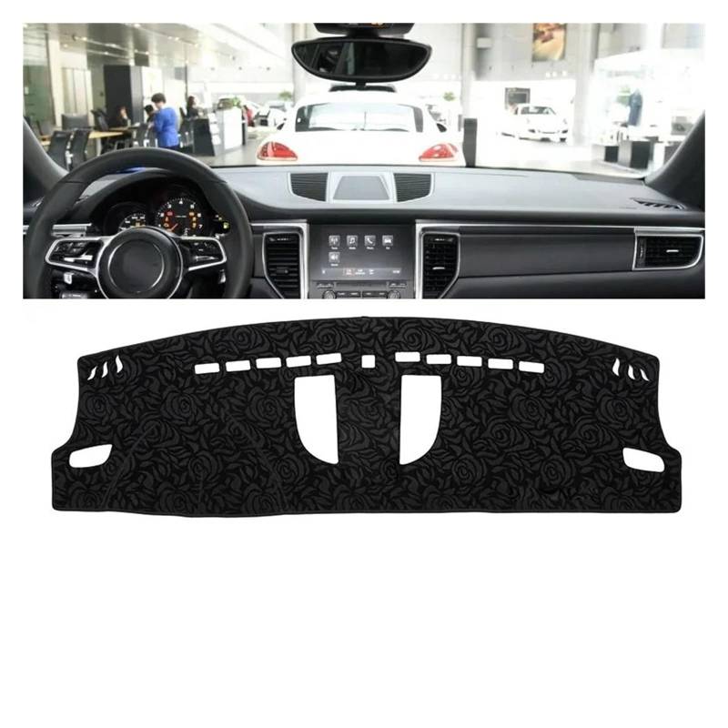 Armaturenbrett-Matte Für Macan 2014 2015 2016 2017 2018 2019 2020 2021 2022 Wildleder Auto Dashboard Sonnenschutz UV Matte Teppich Pad Zubehör Sport Armaturenbrett Abdeckung(Without Stopwatch-C) von ONETREND