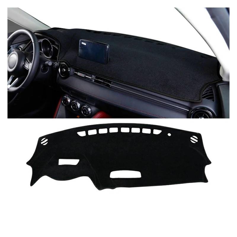 Armaturenbrett-Matte Für Mazda 2 DJ DL 2015–2023 Auto-Armaturenbrett-Abdeckung Sonnenschutzmatte Licht Vermeiden Rutschfester Teppich Armaturenbrett Abdeckung(A LHD Black Side) von ONETREND