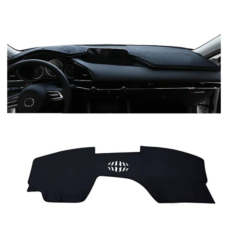 Armaturenbrett-Matte Für Mazda 3 BP Für Axela 2019 2020 2021 2022 2023 Auto Dashboard Abdeckung Sonnenschutz Matten Vermeiden Licht Pads Instrument Fall Teppiche Armaturenbrett Abdeckung(B Black) von ONETREND