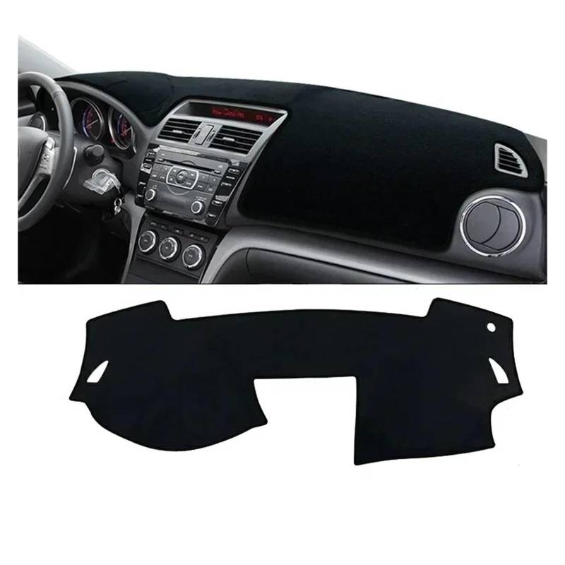 Armaturenbrett-Matte Für Mazda 6 GH 2008 2009 2010 2011 2012 Auto Dashboard Abdeckung Sonnenschutz Vermeiden Licht Matte Instrument Panel Pad Zubehör Armaturenbrett Abdeckung(A LHD Black Side) von ONETREND
