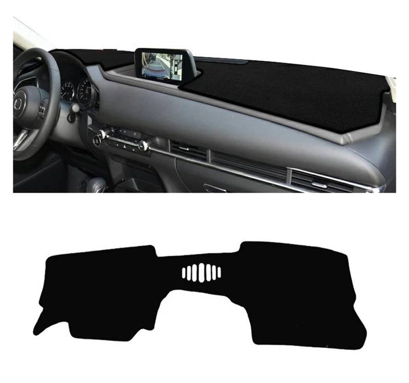 Armaturenbrett-Matte Für Mazda Für CX-30 CX30 DM 2019 2020 2021 2022 2023 Auto Dashboard Abdeckung Dash Matte Sonnenschutz Anti-Uv Nicht-Slip Pad Zubehör Armaturenbrett Abdeckung(A LHD NO HUD Black) von ONETREND