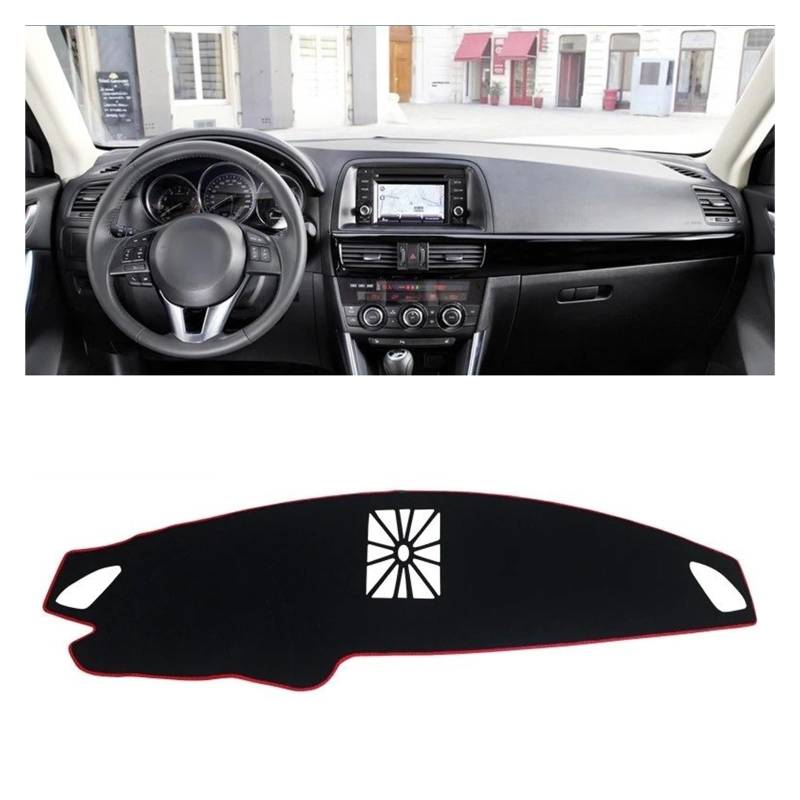 Armaturenbrett-Matte Für Mazda Für CX-5 CX5 CX 5 KE 2012 2013 2014 2015 2016 Auto Dashboard Sonnenschutz Abdeckung Matte Instrument Schreibtisch Nicht-slip Pads Armaturenbrett Abdeckung(A Red Side LHD von ONETREND