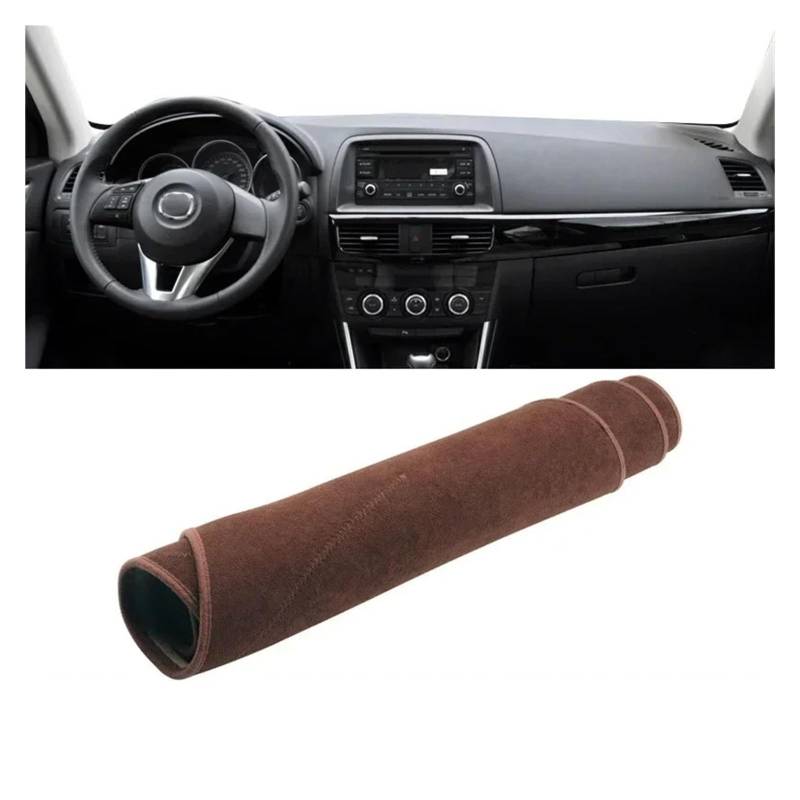 Armaturenbrett-Matte Für Mazda Für CX-5 CX5 KE 2012 2013 2014 2015 2016 Auto Dashboard Abdeckung Dash Matte Sonnenschutz Anti-Uv Nicht-Slip Pad Zubehör Armaturenbrett Abdeckung(B LHD Brown) von ONETREND