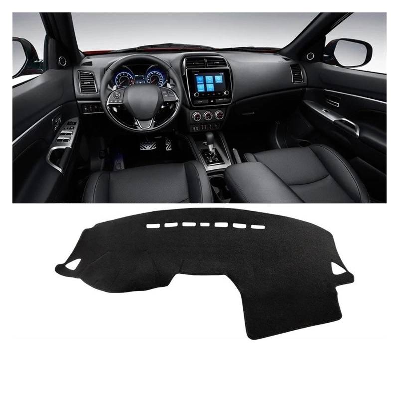 Armaturenbrett-Matte Für Mitsubishi Für ASX Für RVR 2010-2022 Auto Dashboard Matte Sonnenschutz Abdeckung Zubehör Auto Dashboard Abdeckung Armaturenbrett Abdeckung(A LHD Black Side) von ONETREND