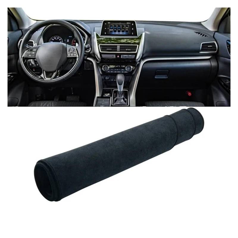 Armaturenbrett-Matte Für Mitsubishi Für Eclipse Für Cross 2017 2018 2019 2020 2021 2022 2023 Auto Dashboard Abdeckung Sonnenschutz Nicht-Slip Matte Zubehör Armaturenbrett Abdeckung(LHD Black) von ONETREND