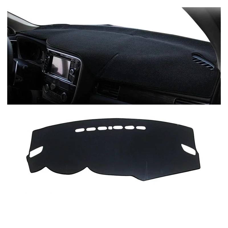 Armaturenbrett-Matte Für Mitsubishi Für Outlander 3 III 2013 2014 2015 2016 2017 2018 2019 2020 Auto Dashboard Abdeckung Sonnenschutz Nicht-Slip Matte Armaturenbrett Abdeckung(A LHD Black Side) von ONETREND