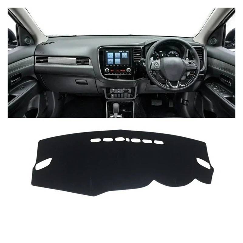 Armaturenbrett-Matte Für Mitsubishi Für Outlander 3 III 2013 2014 2015 2016 2017 2018 2019 2020 Auto Dashboard Abdeckung Sonnenschutz Nicht-Slip Matte Armaturenbrett Abdeckung(A RHD Black Side) von ONETREND