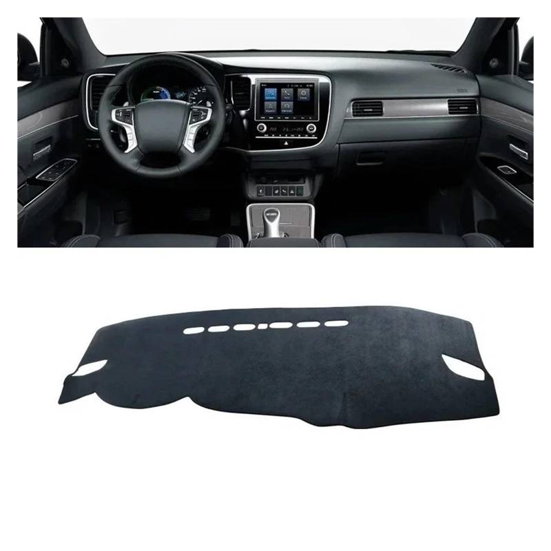 Armaturenbrett-Matte Für Mitsubishi Für Outlander 3 III 2013 2014 2015 2016 2017 2018 2019 2020 Auto Dashboard Abdeckung Sonnenschutz Nicht-Slip Matte Armaturenbrett Abdeckung(B LHD Black) von ONETREND