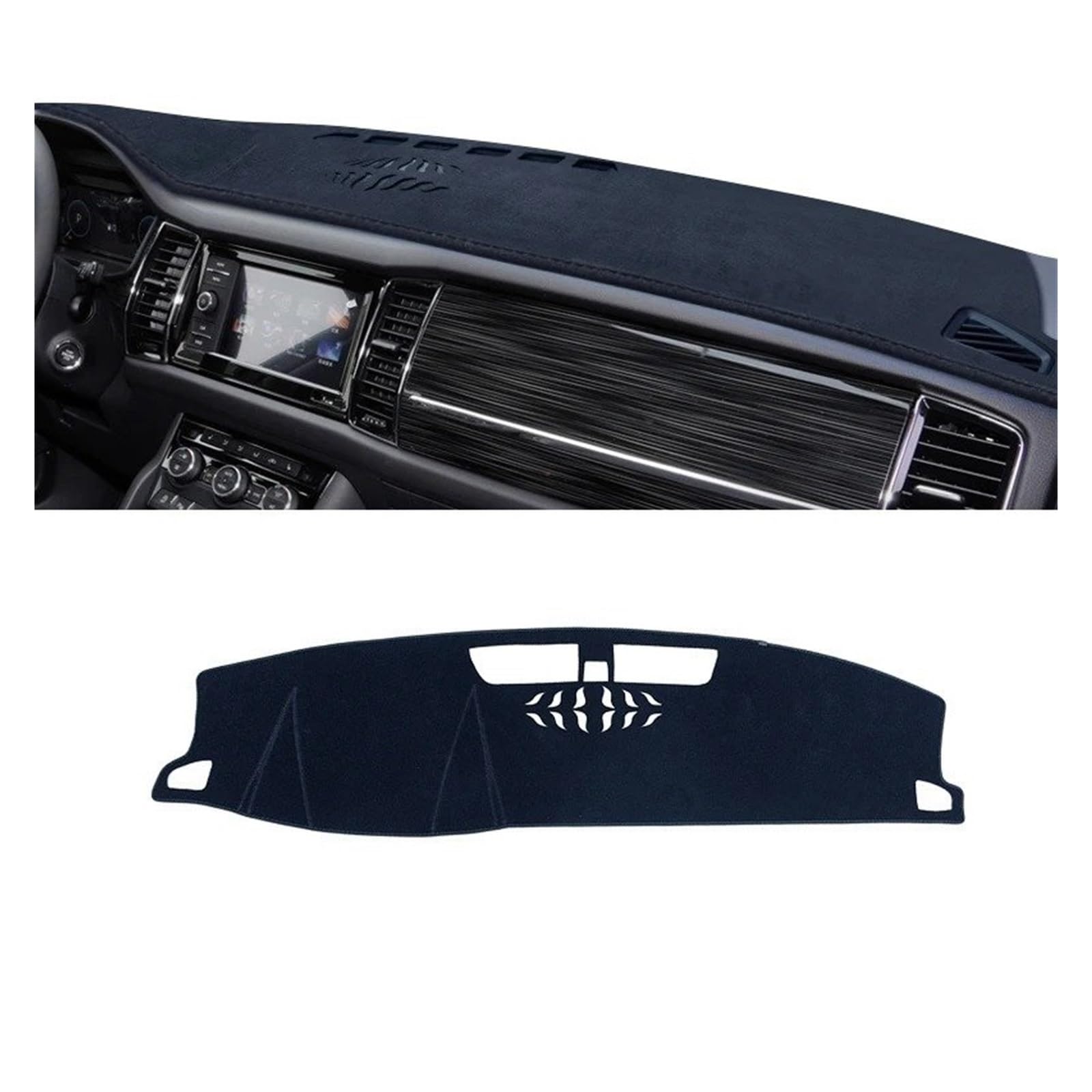 Armaturenbrett-Matte Für Skoda Für Kodiaq 2016 2017 2018 2019 2020 2021 2022 Auto Dashboard Matte Sonnenschutz Instrument Schreibtisch Nicht-Slip Abdeckung Armaturenbrett Abdeckung(B Black LHD) von ONETREND