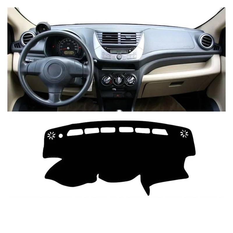 Armaturenbrett-Matte Für Suzuki Für Alto VII 2009 2010 2011 2012 2013 2014 Auto Dashboard Abdeckung Dash Matte Sonnenschutz Nicht-Slip Pad Zubehör Armaturenbrett Abdeckung(LHD with Tach Black) von ONETREND