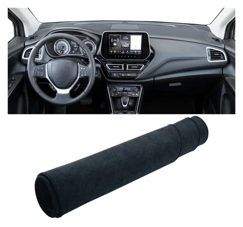 Armaturenbrett-Matte Für Suzuki Für S-Kreuz Für Scross MK3 2022 2023 2024 Für Hybrid Auto Dashboard Abdeckung Instrument Schreibtisch Sonnenschutz Matte Non-slip Pad Armaturenbrett Abdeckung(B LHD Bla von ONETREND