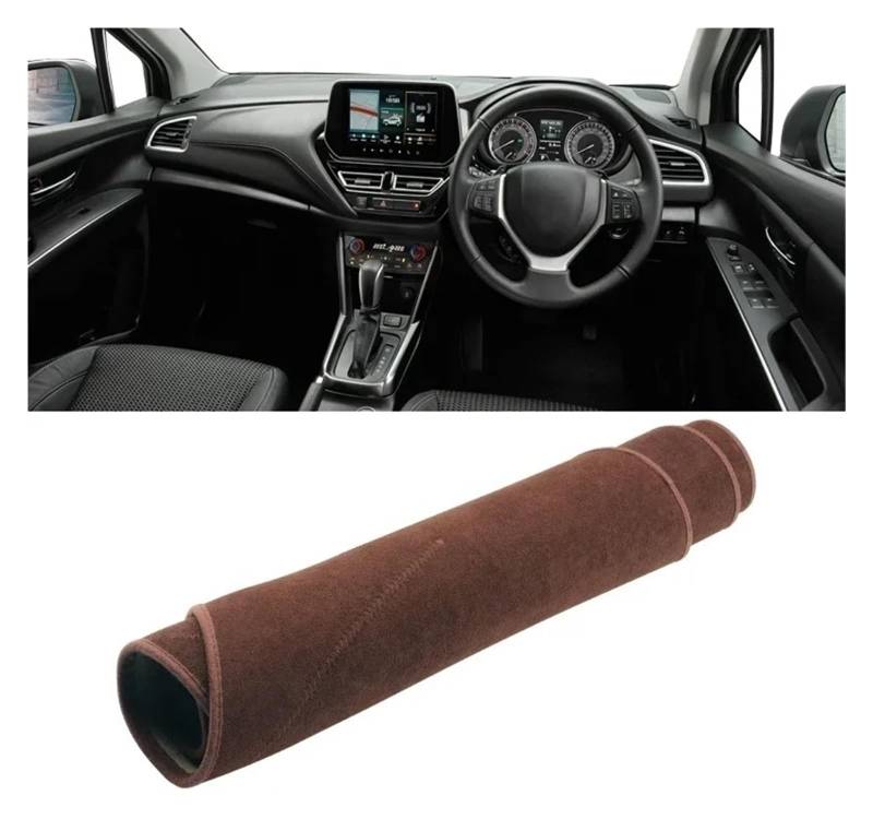 Armaturenbrett-Matte Für Suzuki Für S-Kreuz Für Scross MK3 2022 2023 2024 Für Hybrid Auto Dashboard Abdeckung Instrument Schreibtisch Sonnenschutz Matte Non-slip Pad Armaturenbrett Abdeckung(B RHD Bro von ONETREND