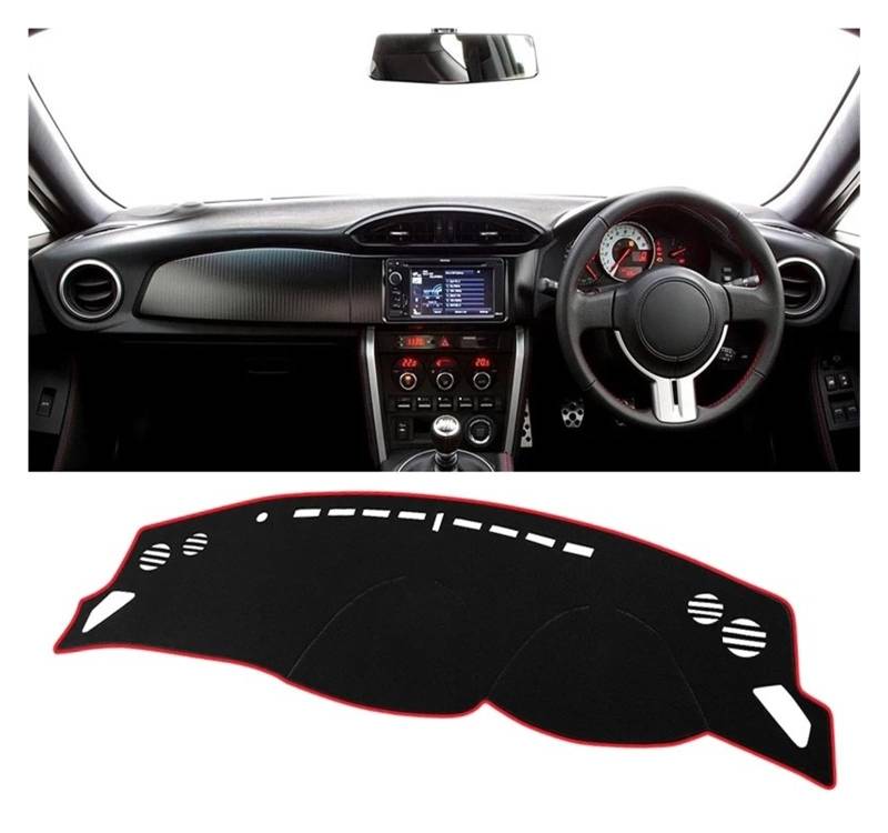 Armaturenbrett-Matte Für Toyota 86 GT86 2012 2013 2014 2015 2016 2017 2018 2019 2020 Auto Dashboard Abdeckung Dash Matte Sonnenschutz Nicht-Slip Pad Armaturenbrett Abdeckung(A Red Side RHD) von ONETREND