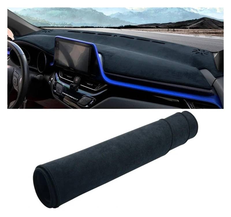 Armaturenbrett-Matte Für Toyota Für C-HR Für CHR C HR 2016-2023 Auto Dashboard Abdeckung Vermeiden Licht Pad Sonnenschutz Anti-Uv Teppiche Matte Armaturenbrett Abdeckung(B Black LHD) von ONETREND