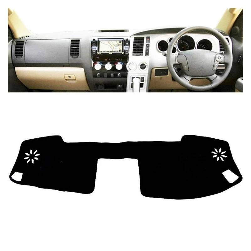 Armaturenbrett-Matte Für Toyota Für Tundra Für Sequoia 2007-2013 Auto Dashboard Abdeckung Matte Pad Sonnenschutz Instrument Teppich Zubehör Armaturenbrett Abdeckung(Right Hand Drive) von ONETREND