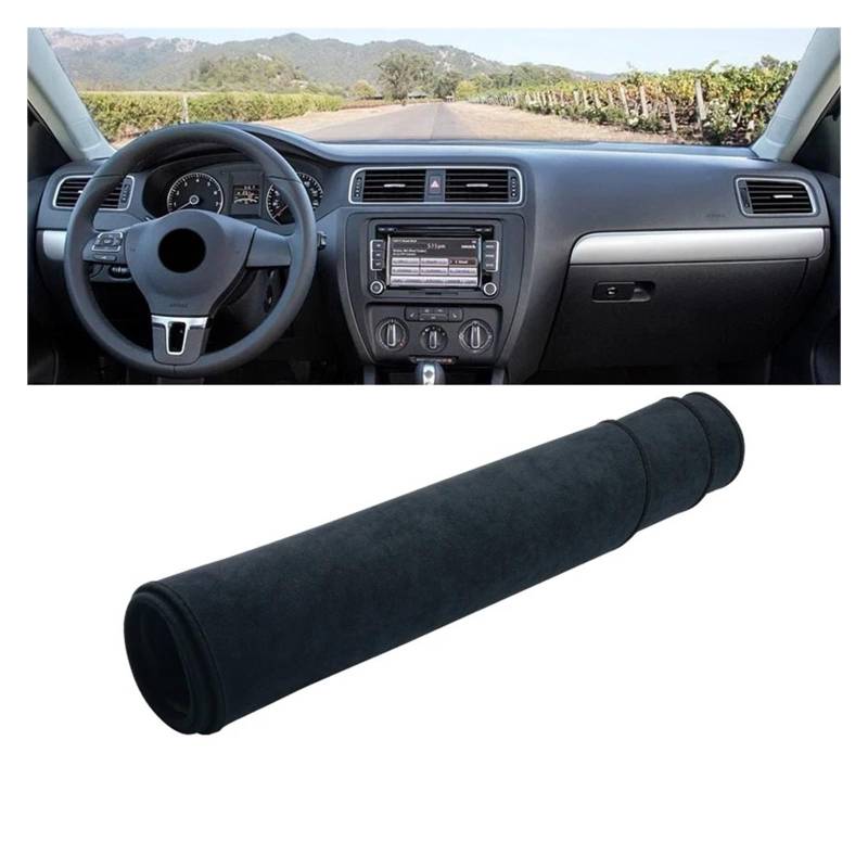 Armaturenbrett-Matte Für VW Für Jetta MK6 Für A6 2011 2012 2013 2014 2015 2016 2017 Auto Dashboard Sonnenschutz Abdeckung Instrument Panel Pad Zubehör Armaturenbrett Abdeckung(B Black) von ONETREND