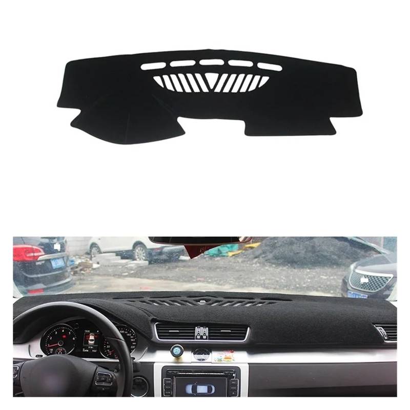 Armaturenbrett-Matte Für VW Für Passat B6 B7 CC 2006-2017 LHD Auto Dashboard Licht Instrument Plattform Schreibtisch Abdeckung Matte Teppiche Armaturenbrett Abdeckung(Black Side) von ONETREND
