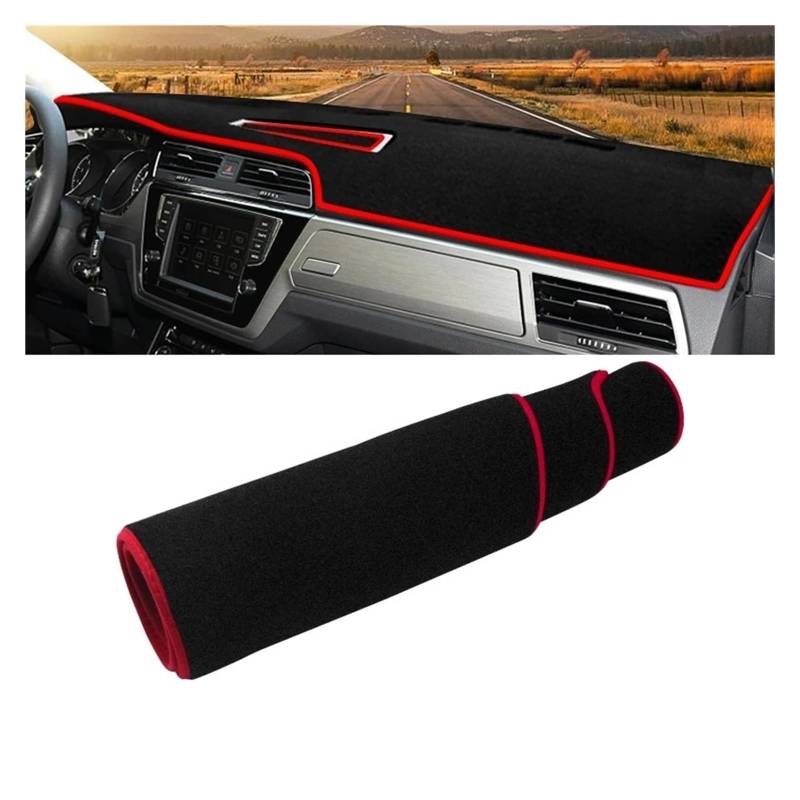 Armaturenbrett-Matte Für VW Für Touran 5T 5T1 MK2 2016 2017 2018 2019 2020 2021 2022 2023 Auto Dashboard Abdeckung Matte Sonnenschutz Pad Zubehör Armaturenbrett Abdeckung(A Red Side) von ONETREND