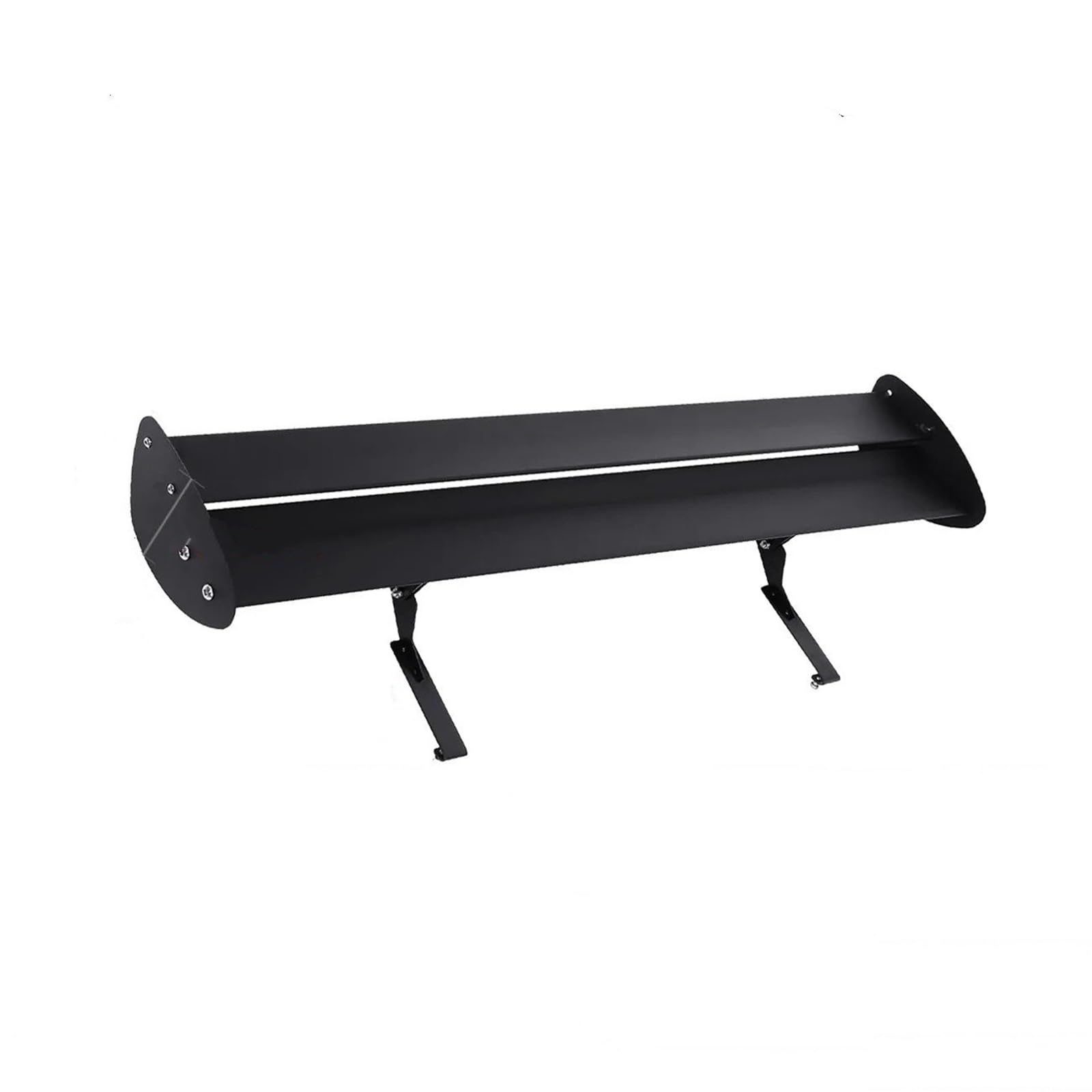 Auto Heckspoiler 43 ''/110 cm Luke Verstellbarer Aluminium GT Heckspoiler Heckspoiler Racing Spoiler Universal Fließheck Schwarz Silber Kofferraum Spoiler Flügel(Style-3-BL-2Deck) von ONETREND