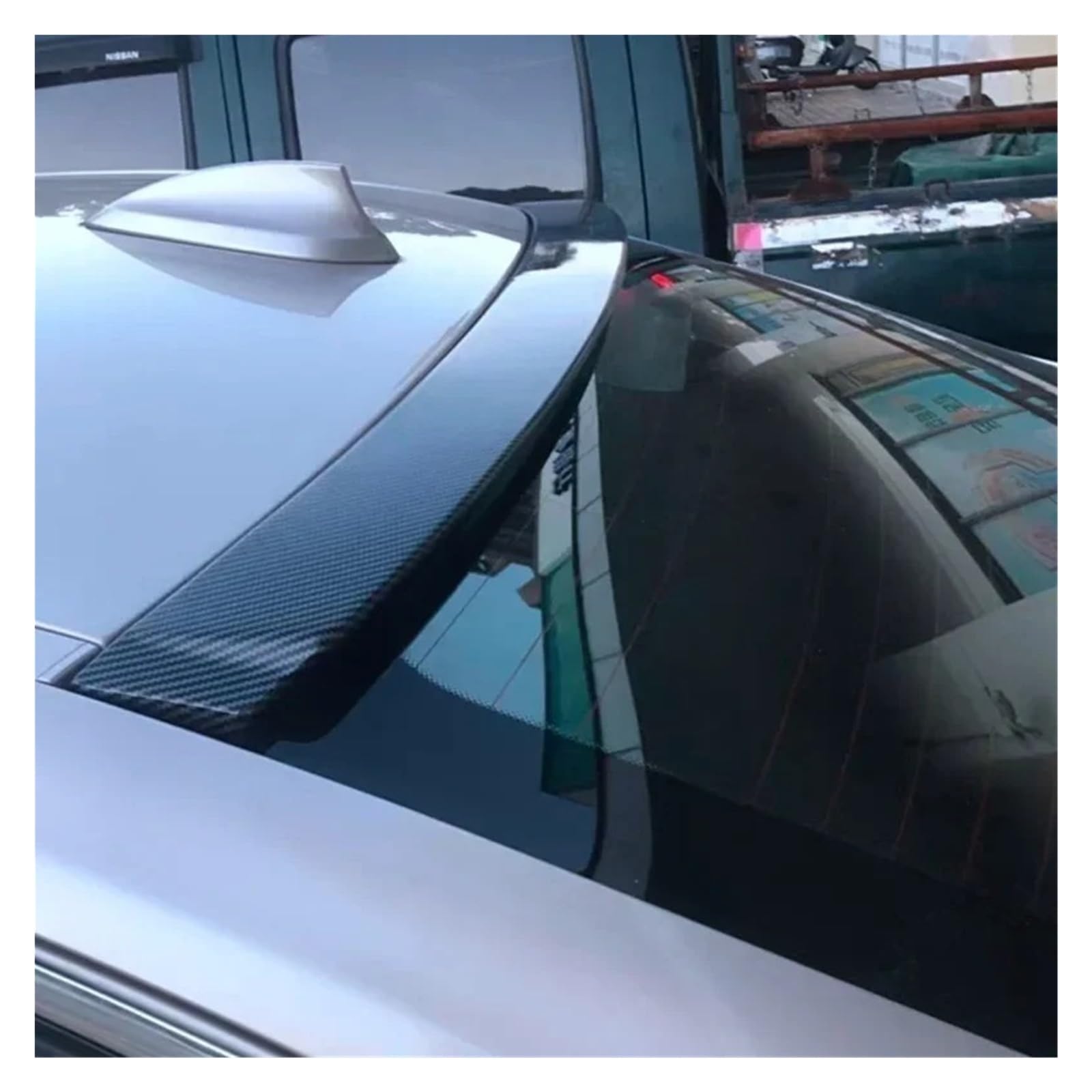 Auto Heckspoiler Für 3er-Reihe Für M3 E90 4-türige Limousine 2005-2012 Heckspoiler-Splitterflügel Heckscheibenspoiler Body Kits Heckflügellippe Kofferraum Spoiler Flügel(Carbon Fiber Color) von ONETREND